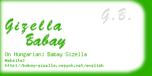 gizella babay business card